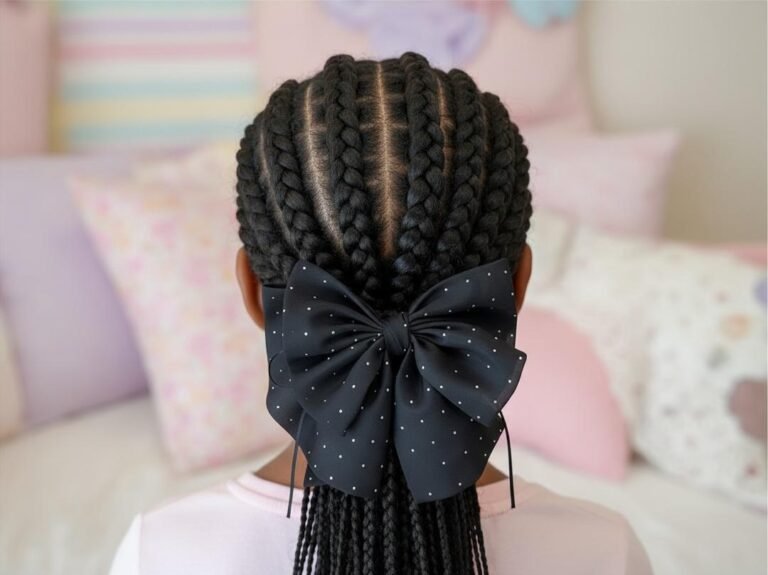 Grand nœud noir en organza pailleté