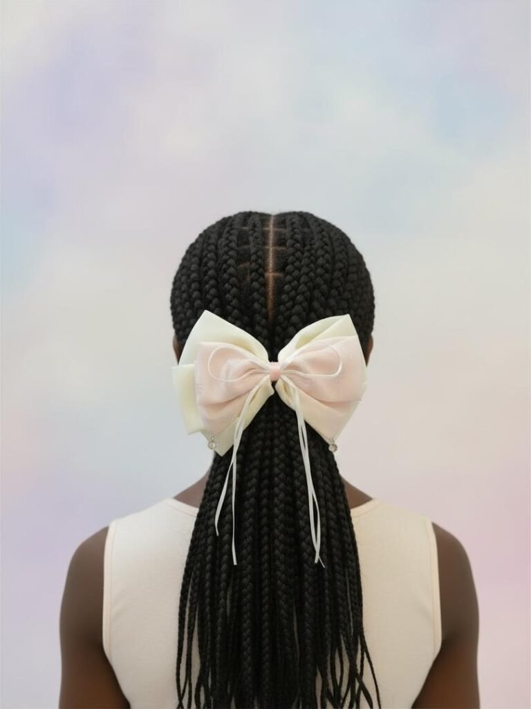 Grand nœud ivoire en organza