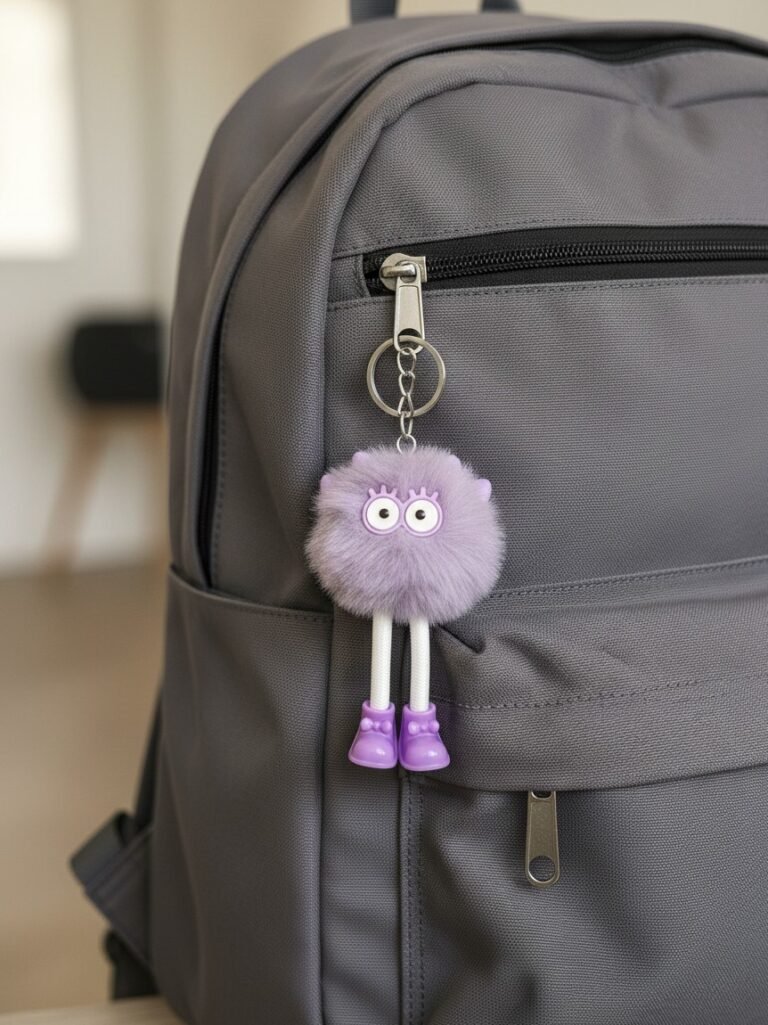 Porte-clé pompon personnage