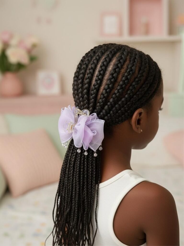 Grand nœud lilas bijoux