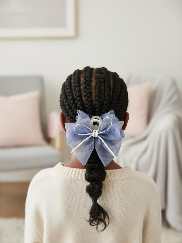 Nœud bleu gris à médaillon doré
